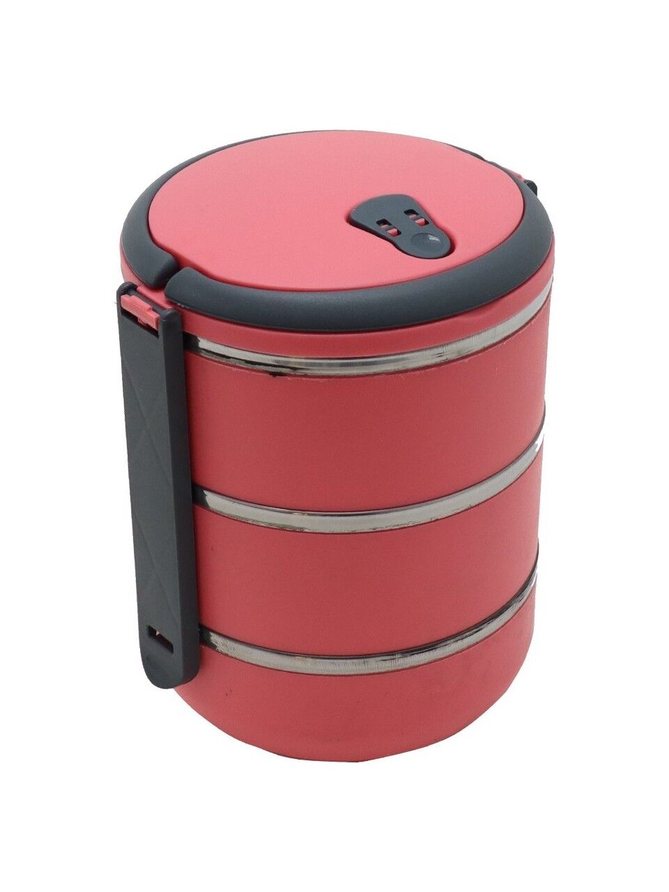 Penguen PNG-6002 Paslanmaz Yemek Termosu 3 Katlı Pembe