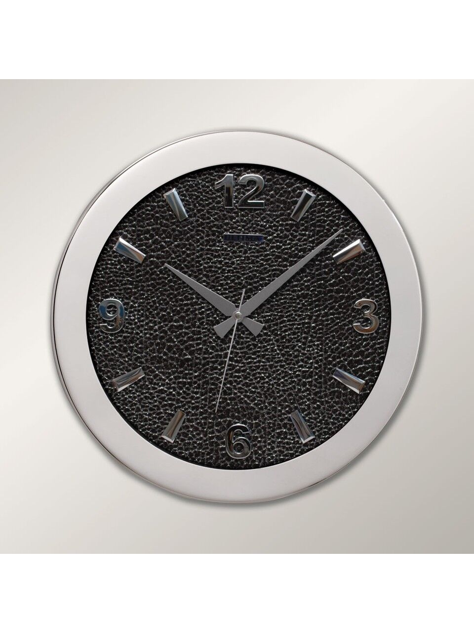 Regal 0085 SDS Metal Kasa 41 Cm. Gümüş Simli Deri Kadran Duvar Saati