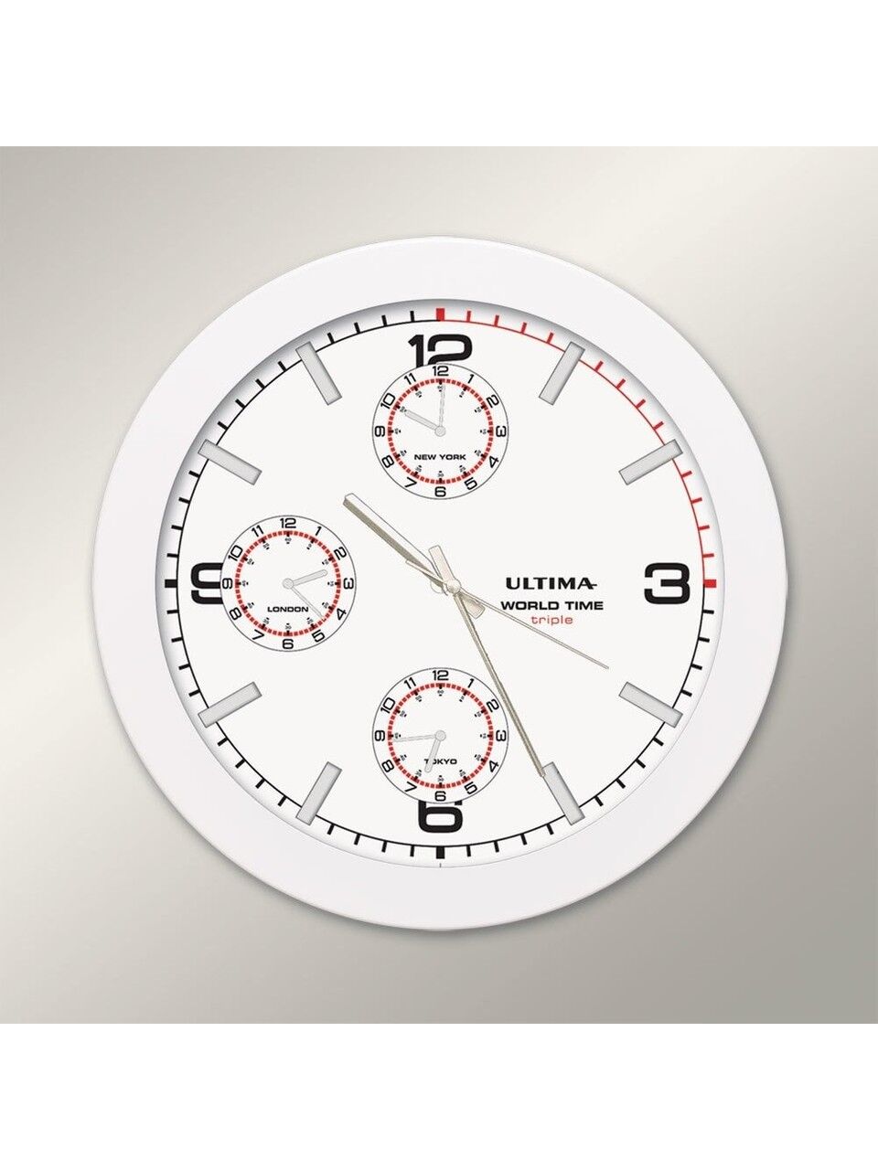 Regal 0085 WWT Metal Kasa 41 Cm. Beyaz Dünya Saati