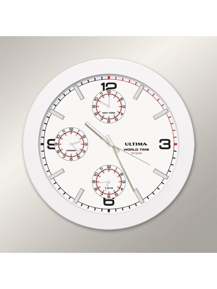 Regal 0085 WWT Metal Kasa 41 Cm. Beyaz Dünya Saati