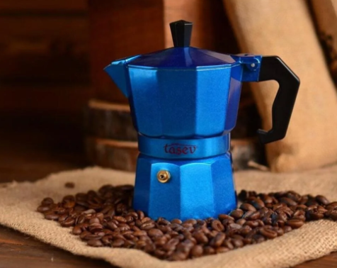 Taşev T1194 Piccolo Moka Pot 3 Fincan Mavi