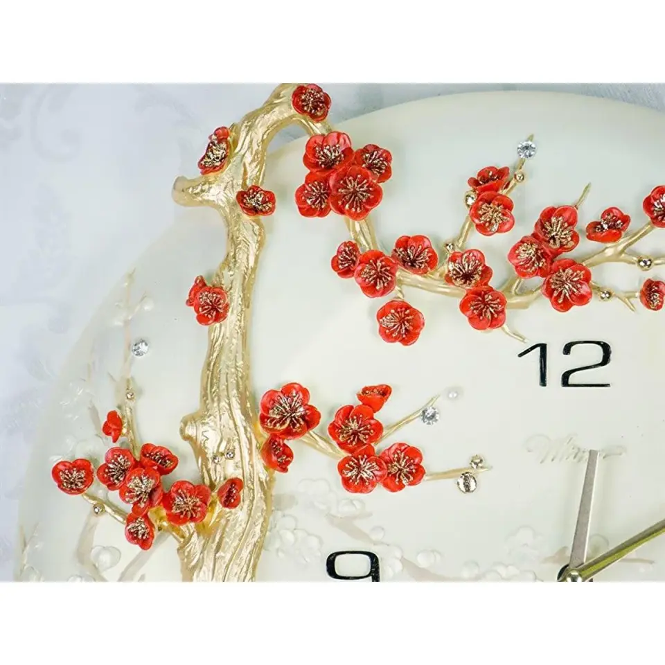 Regal 1009 R Ultıma Kabartma Çiçek Desenli 40Cm Duvar Saati