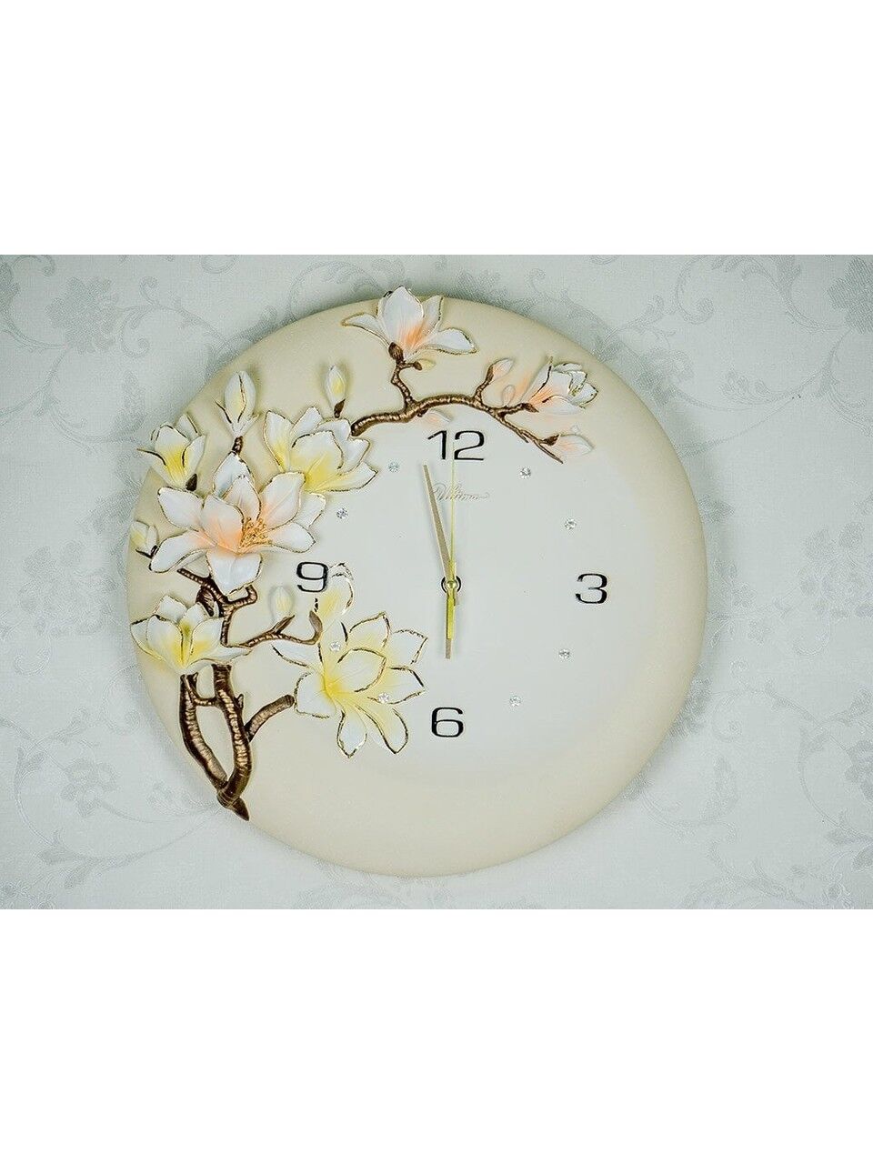Regal 1012W Ultıma Kabartma Çiçek Desenli 40Cm Duvar Saati