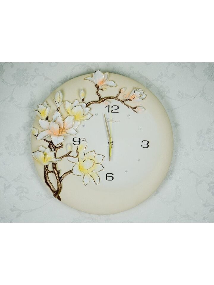Regal 1012W Ultıma Kabartma Çiçek Desenli 40Cm Duvar Saati
