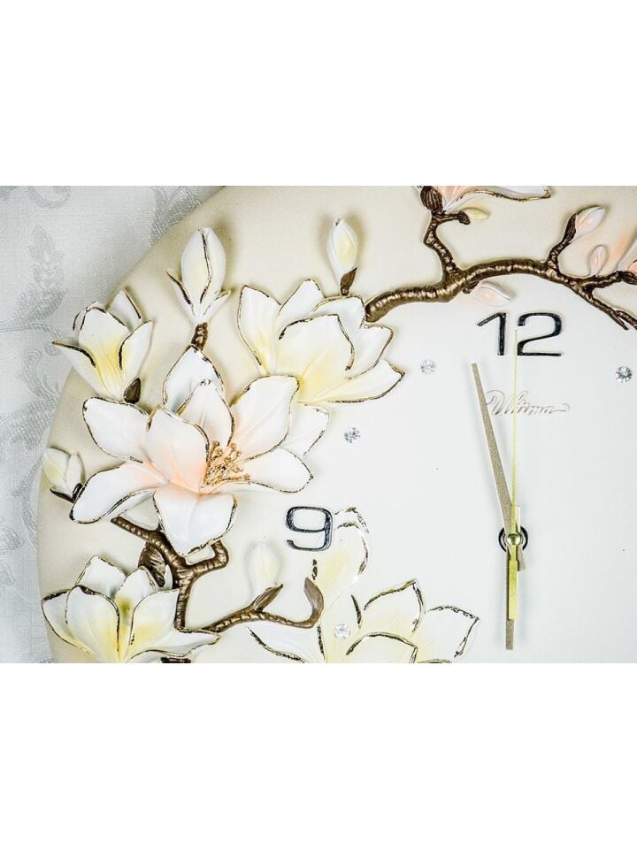 Regal 1012W Ultıma Kabartma Çiçek Desenli 40Cm Duvar Saati