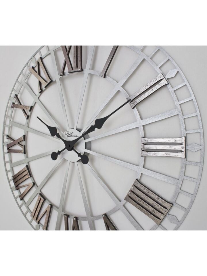Regal 2686 S2B Ultıma Ferforje 64Cm Gümüş İskelet Orta Boy Roma Rakamlı Duvar Saati