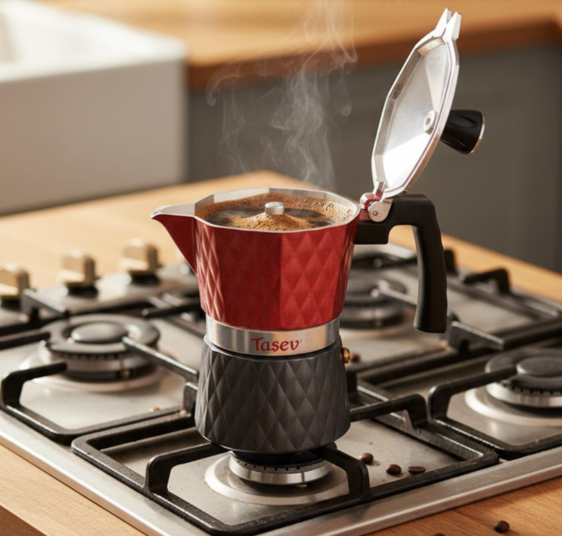 Taşev TT1204 Diamante Moka Pot 3 Fincan
