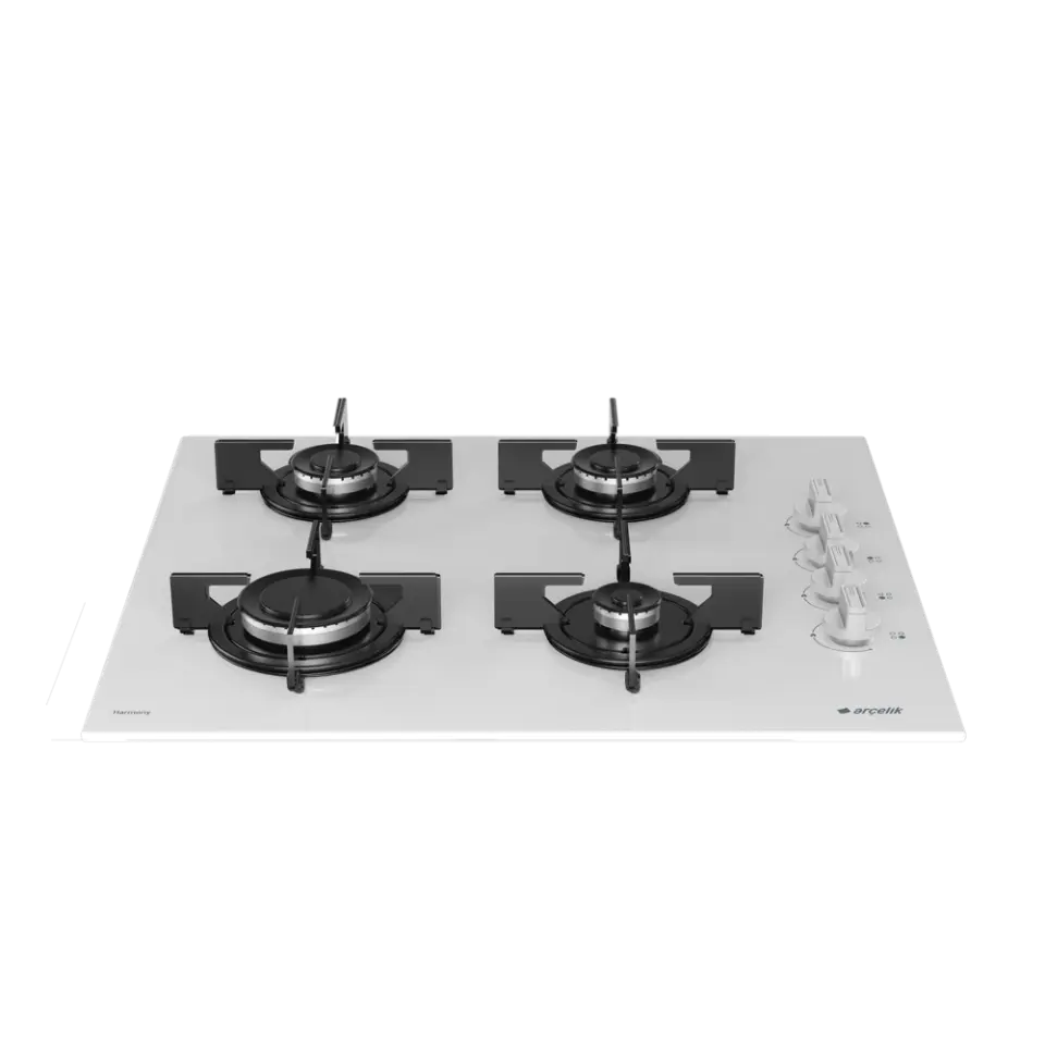 Arçelik OCD T 601-1 EHBD Gazlı Cam Tablalı Ocak Beyaz